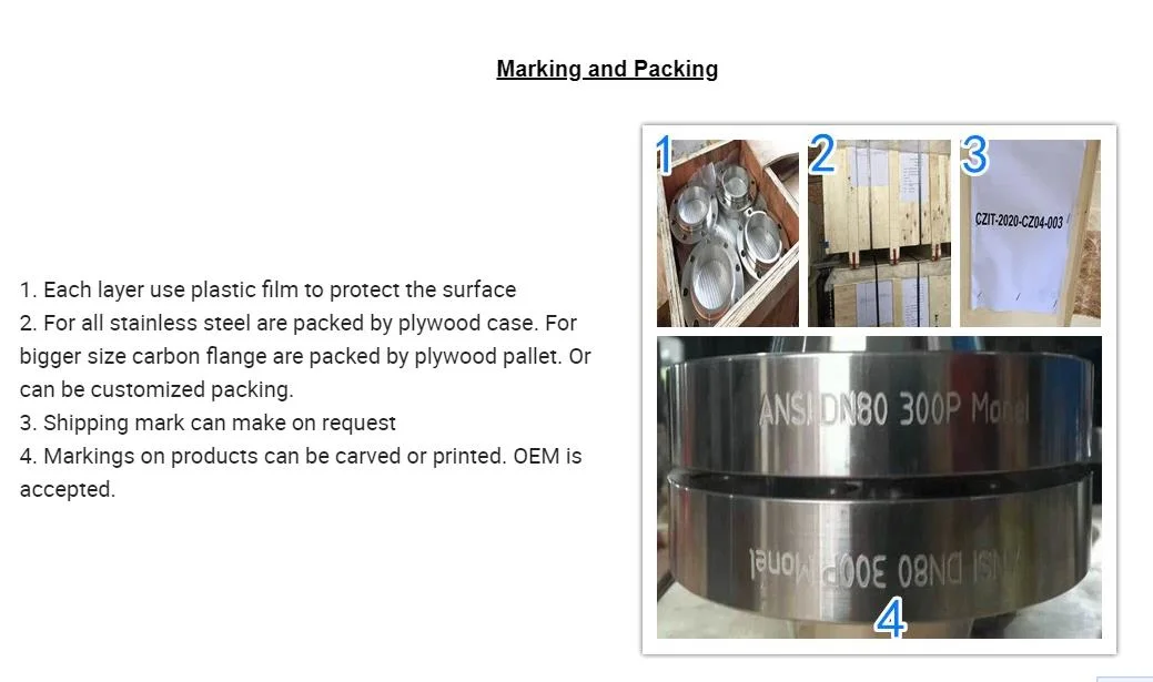 ANSI Carbon Steel Flange 1/2"-80" (DN15-DN2000) Class 3000 Slip-on (SO) ASTM A105 ASME JIS DIN Standard Forged Carbon Steel ASTM A105 150# RF Slip on Flange